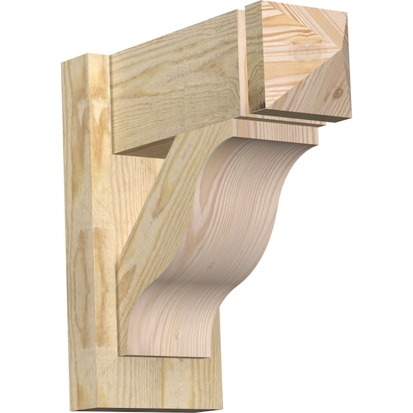 Ekena Millwork Funston Arts & Crafts Rough Sawn Outlooker, Douglas Fir, 6"W x 14"D x 14"H OUT06X14X14FST03RDF - main
